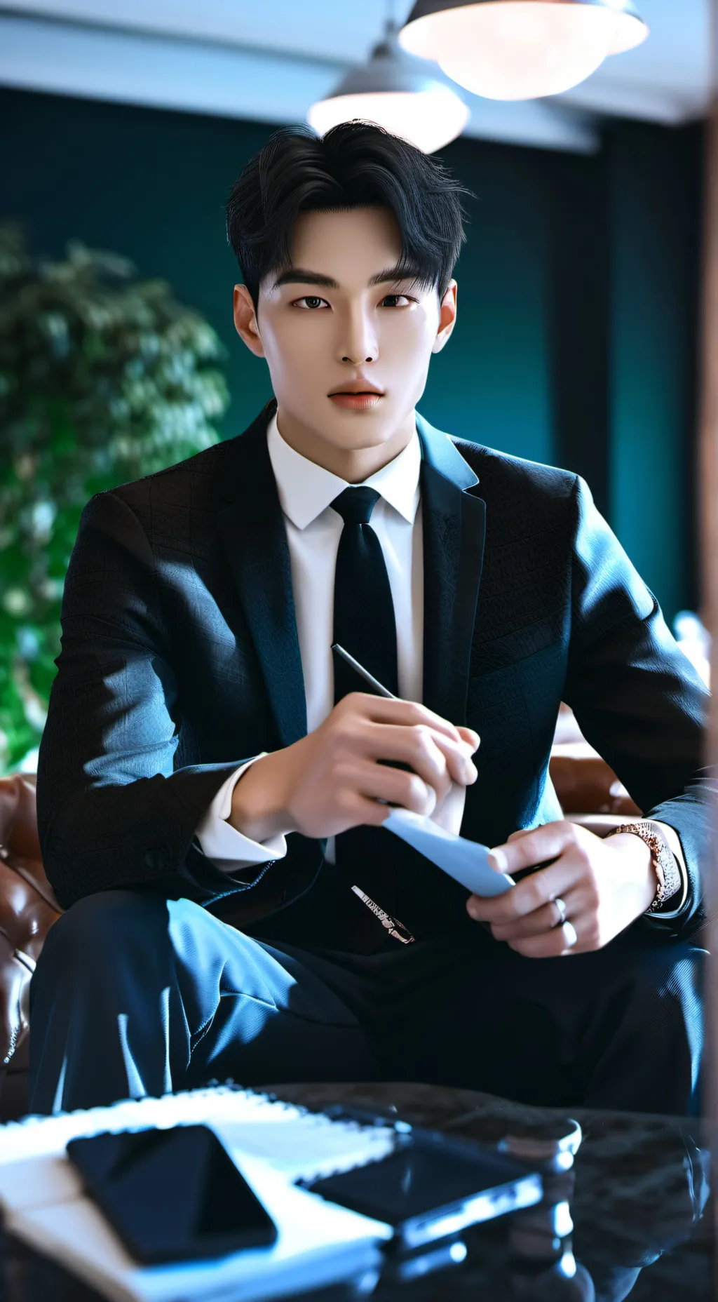 ai character: Min Ji-An  background