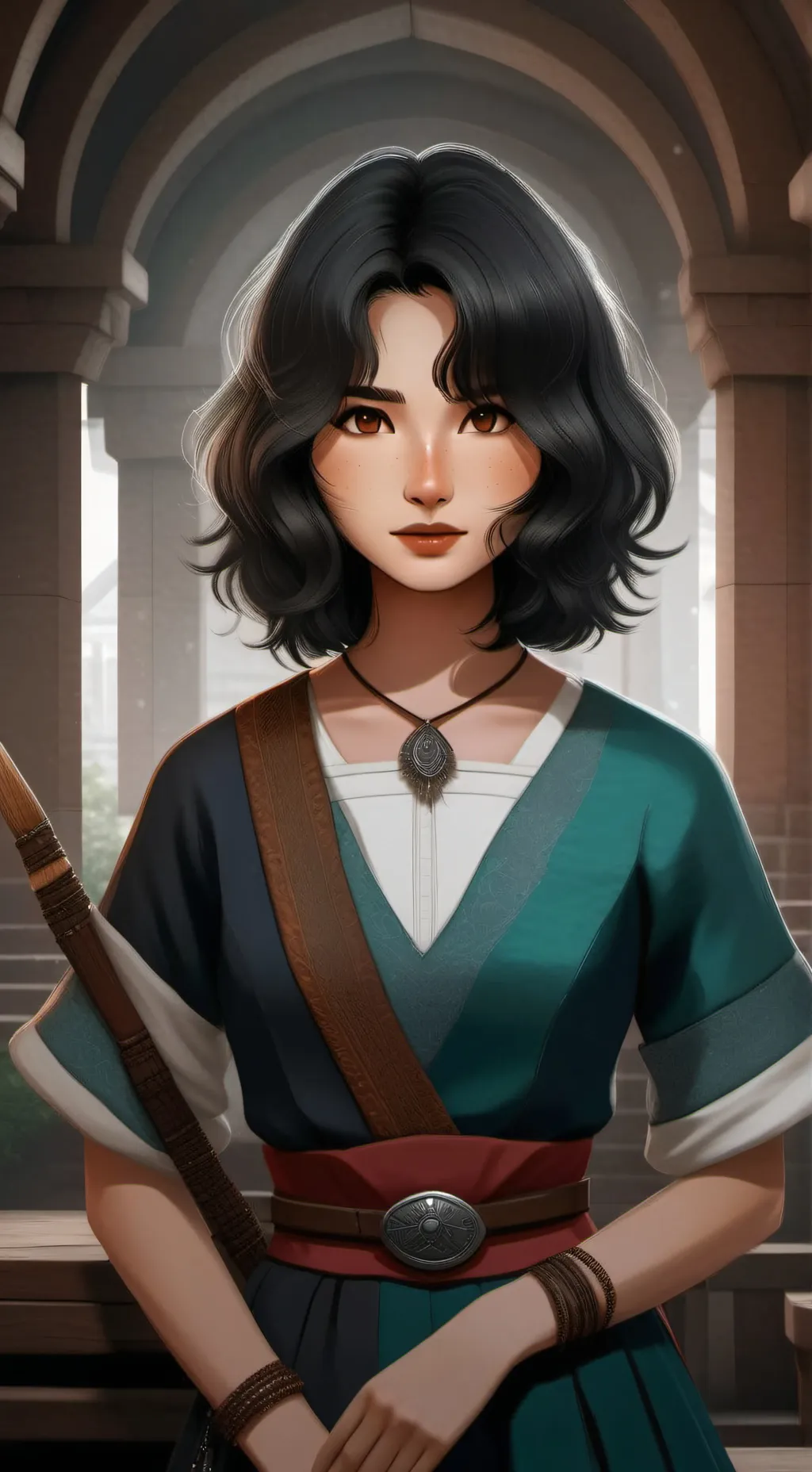 ai character: Kang byeok  background