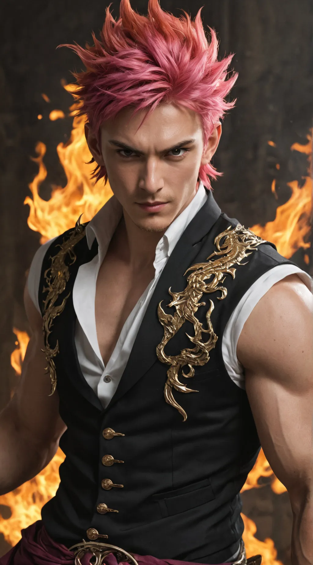 ai character: Natsu Dragneel background