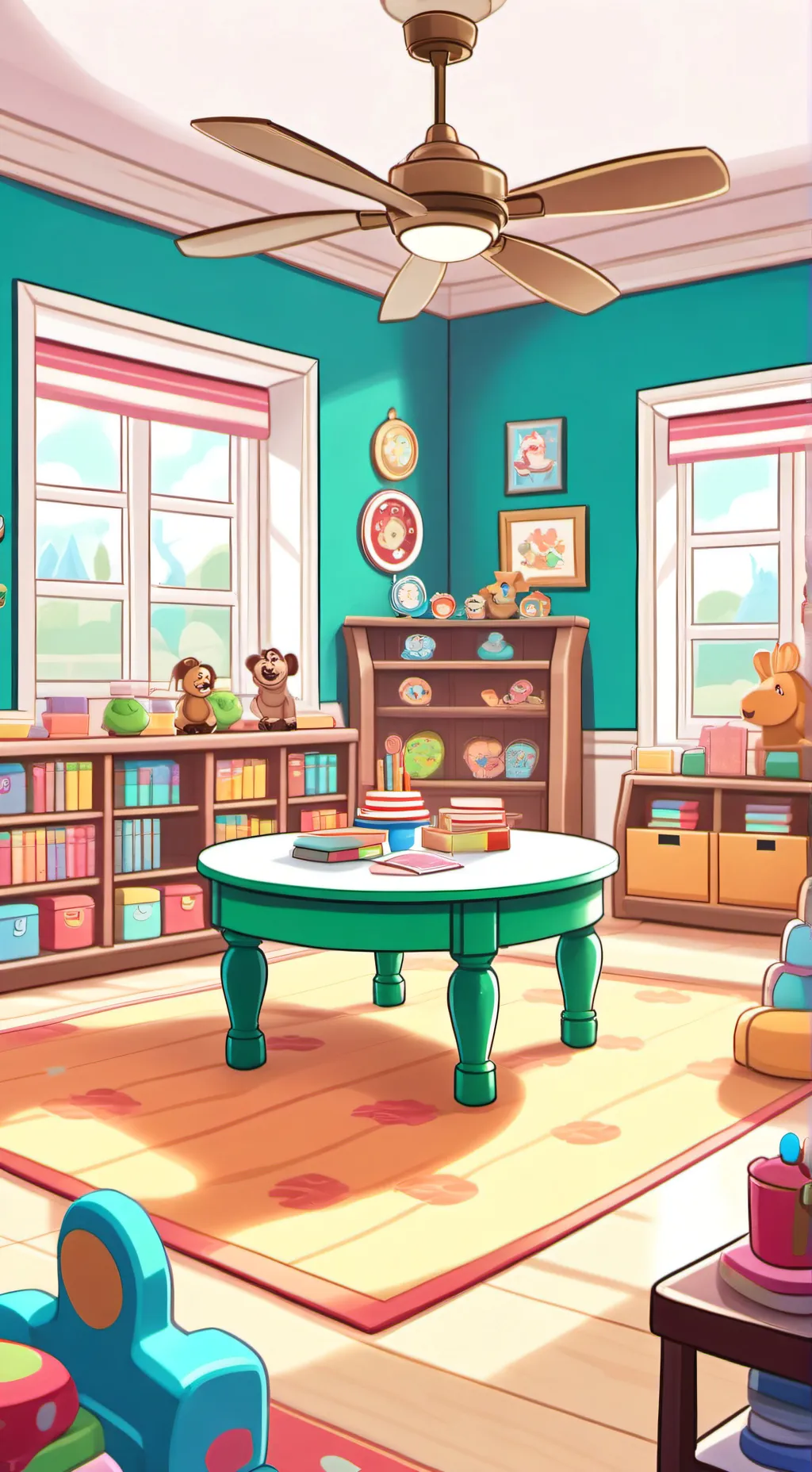 ai character: sprunki daycare background