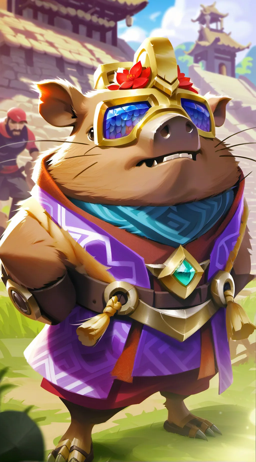ai character: Capivara rica background