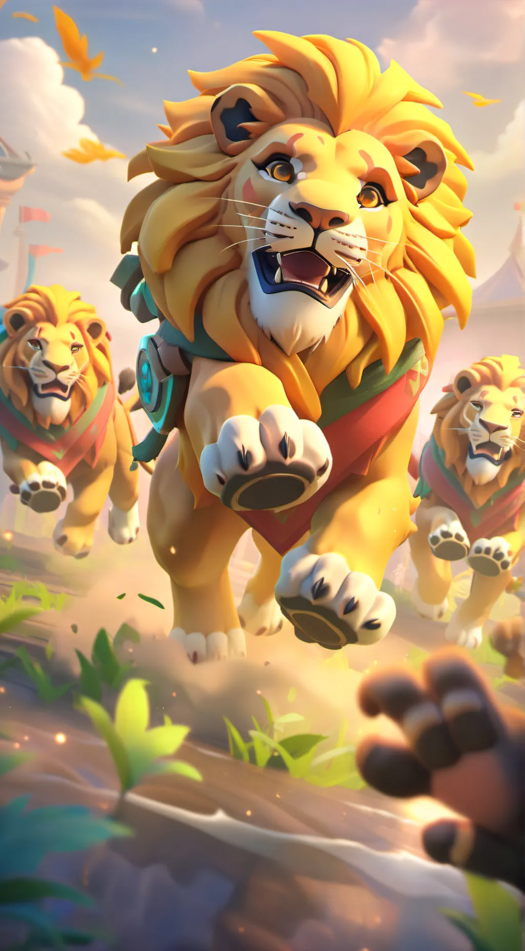 ai character: lions background