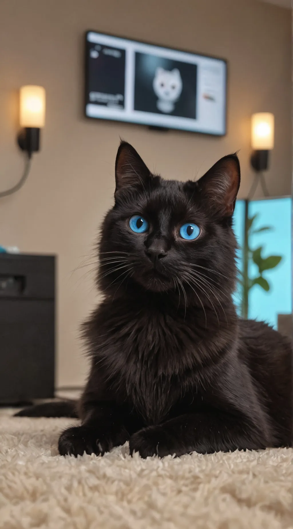 ai character: gatinho preto background