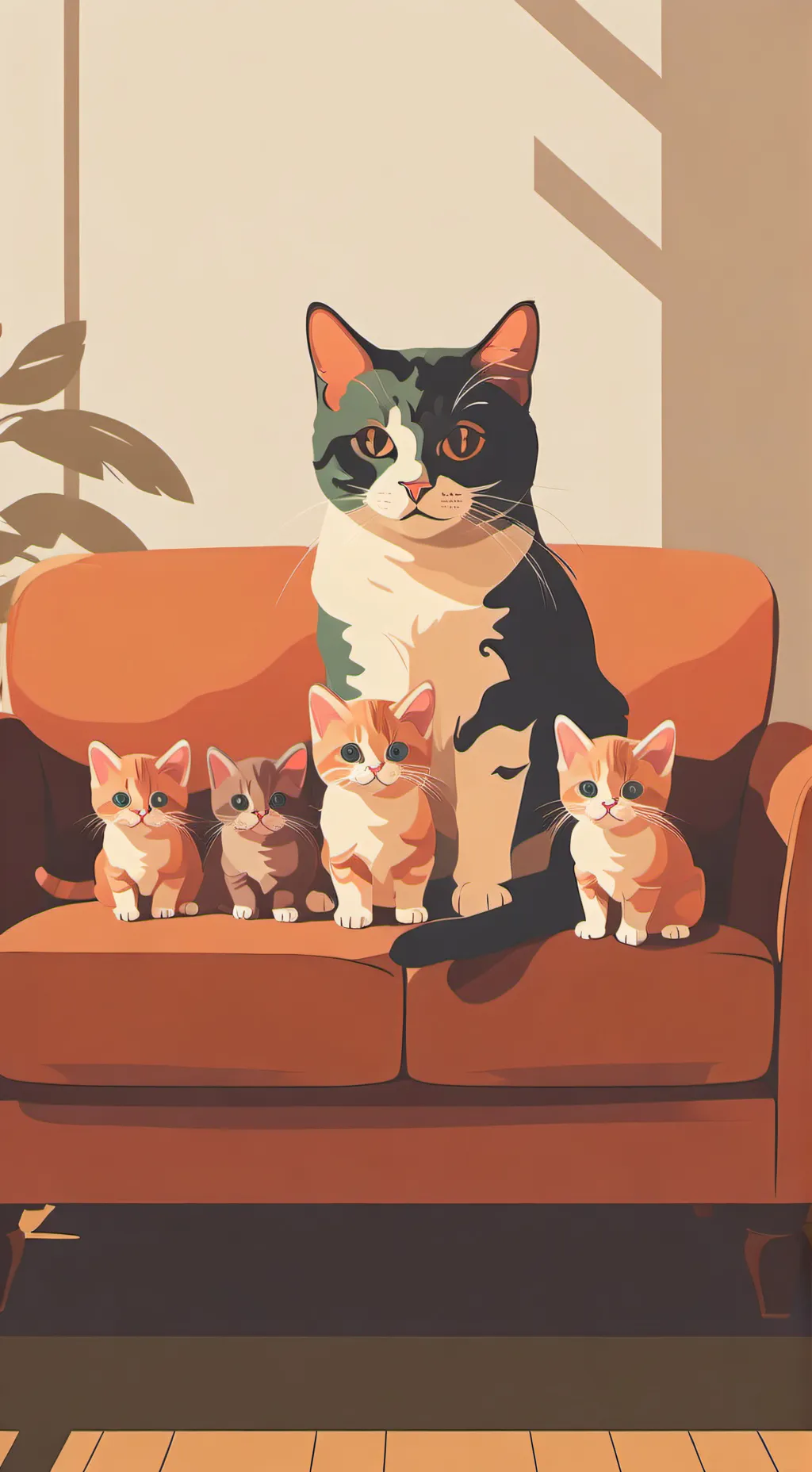 ai character: Cat mom background