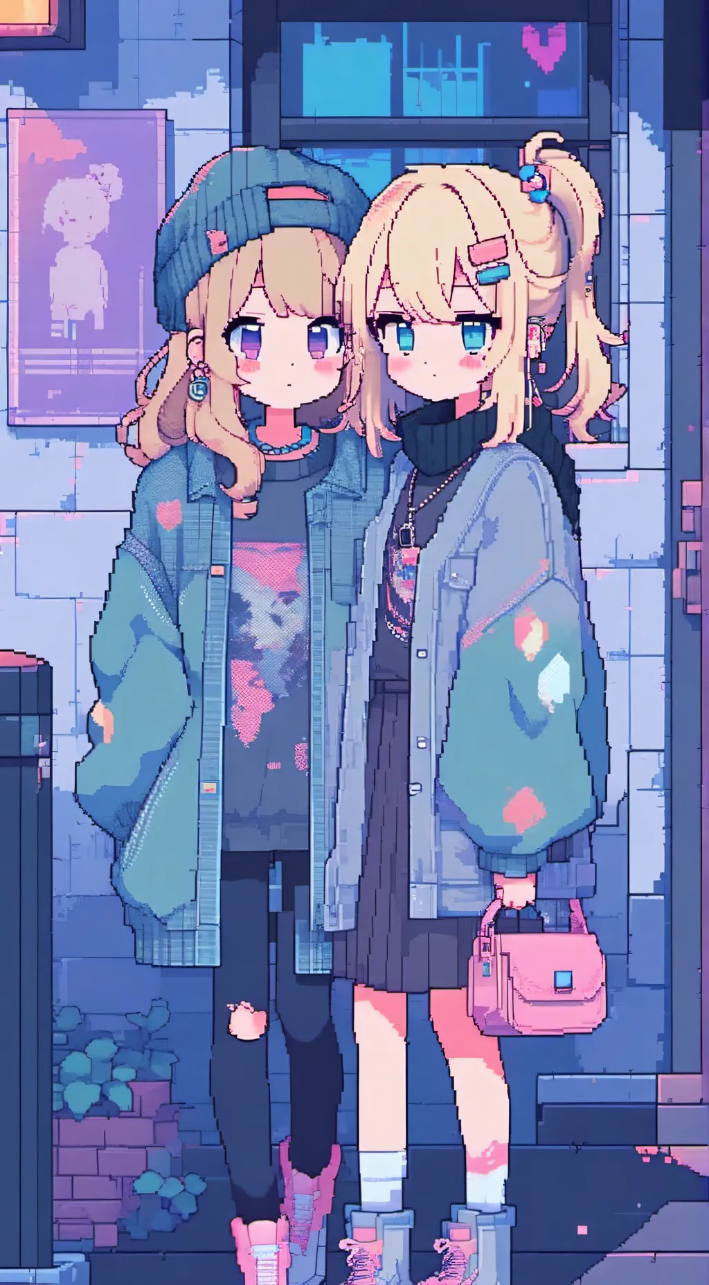 ai character: Amelia and Alivia background