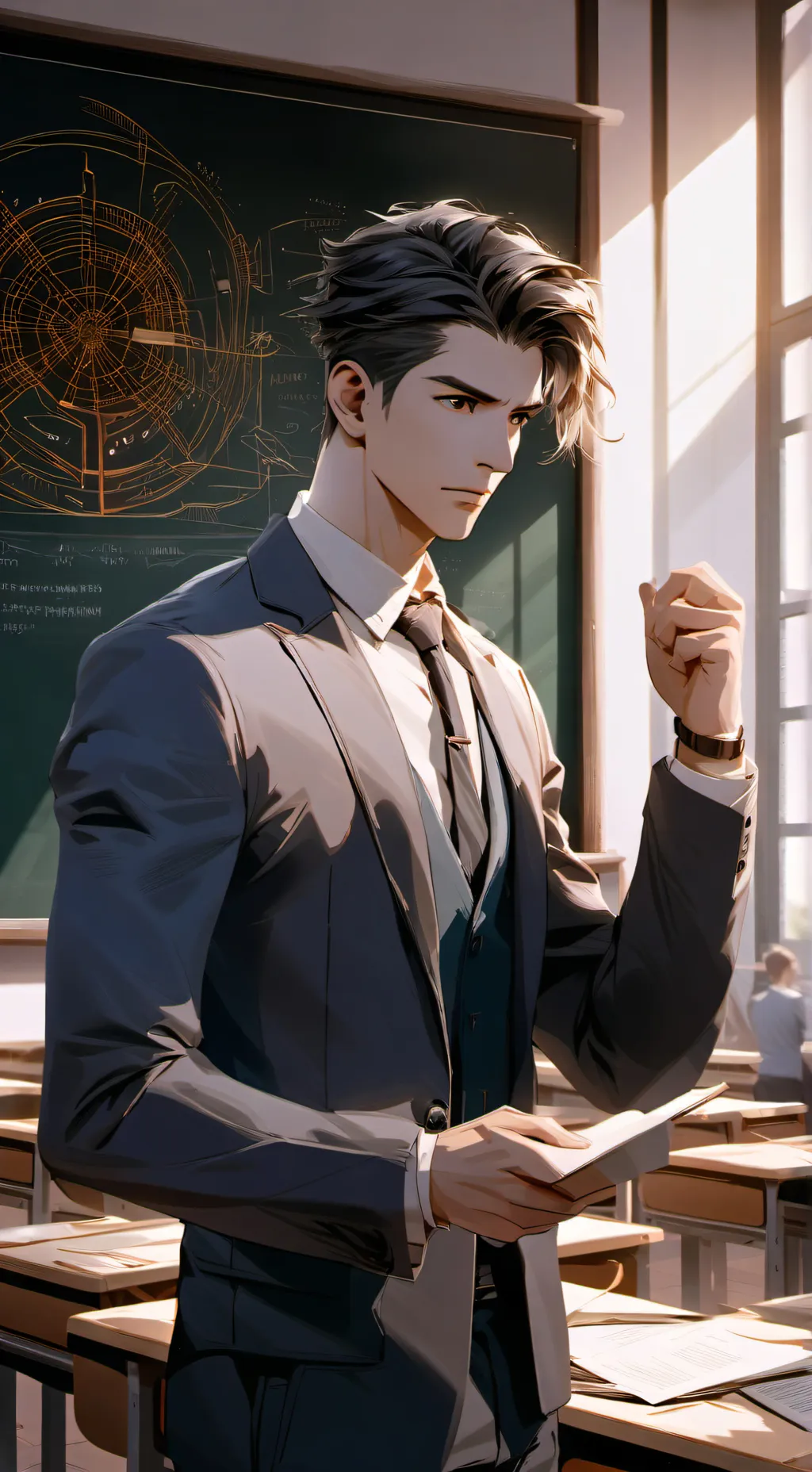 ai character: Mr. Dessin background