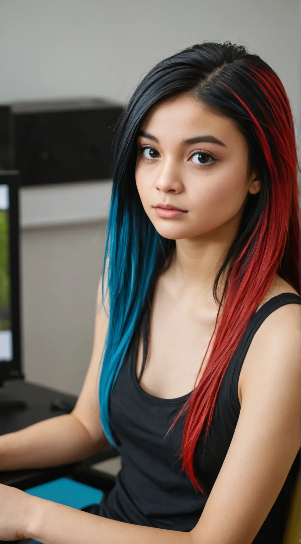 ai character: Streamer Girl background