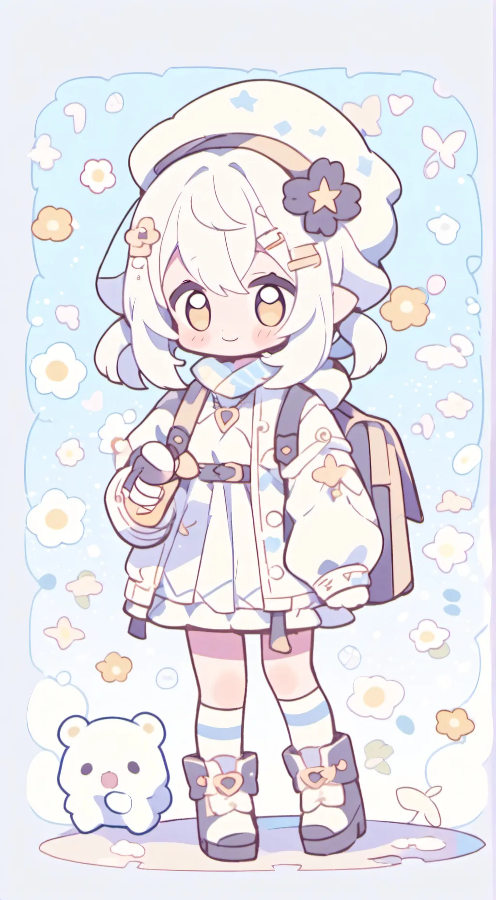 ai character: fluffy💨💭 background