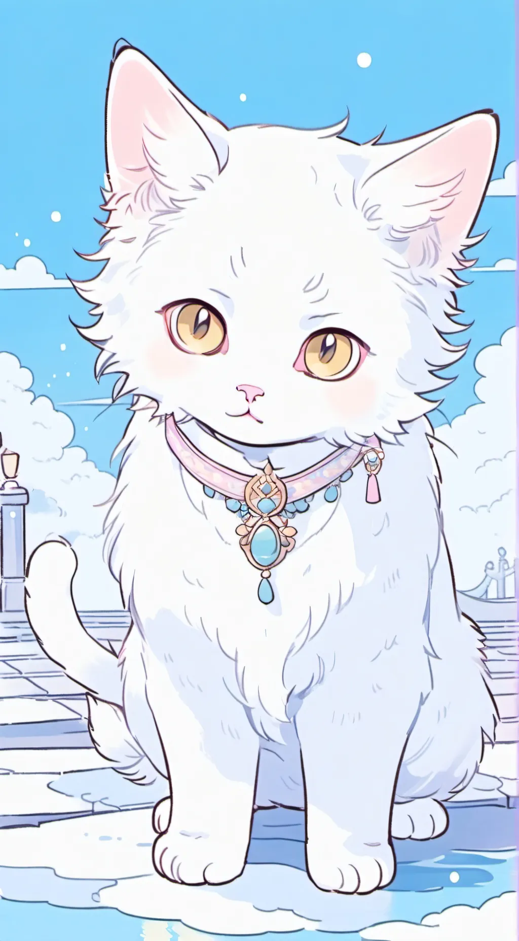 ai character: Snow background