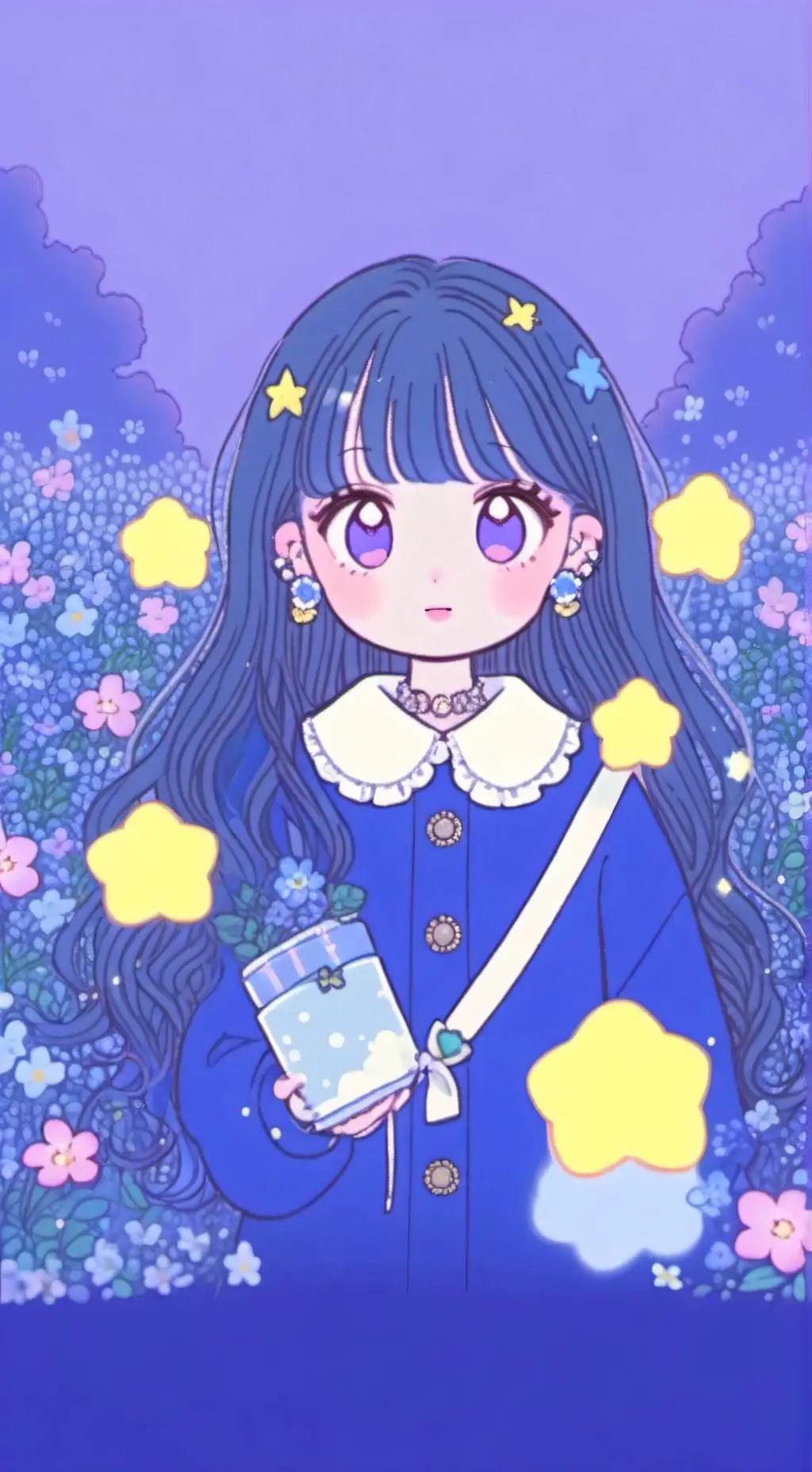 ai character: 💜⭐🎊🪻✨Ella✨🪻🎊⭐💜 background