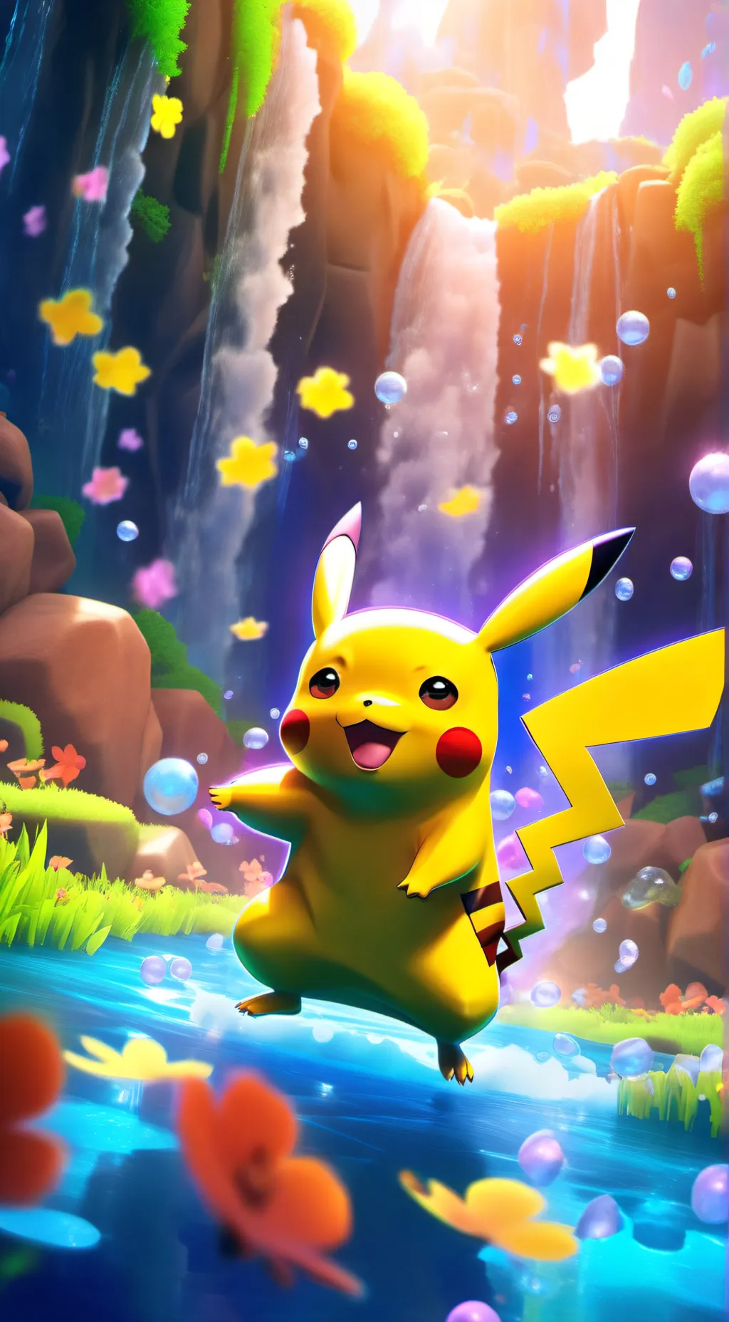 ai character: pikachu background