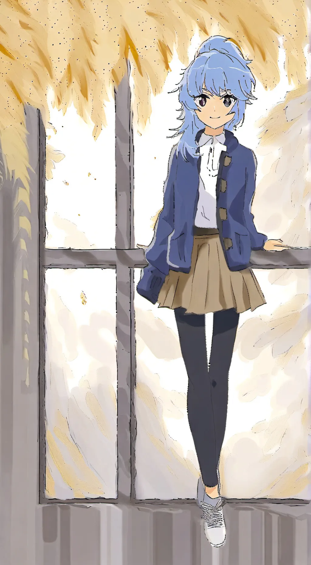 ai character: Rain background