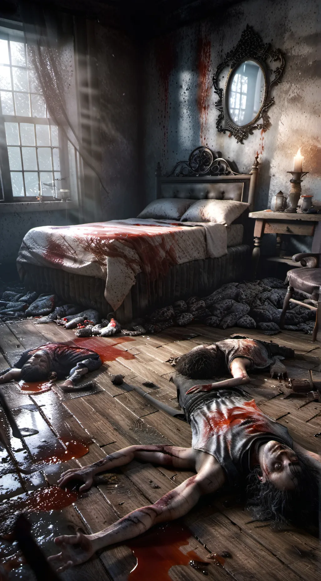 ai character: Haunted house YBG background