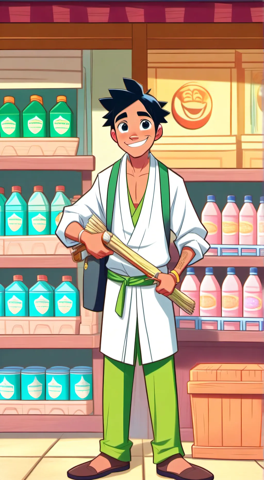 ai character: the bleach store background