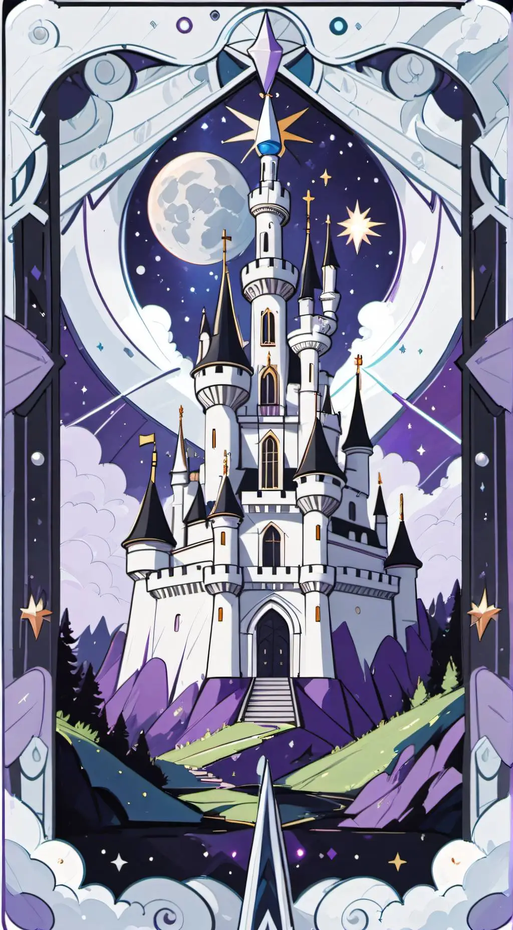 ai character: Moon Castle background