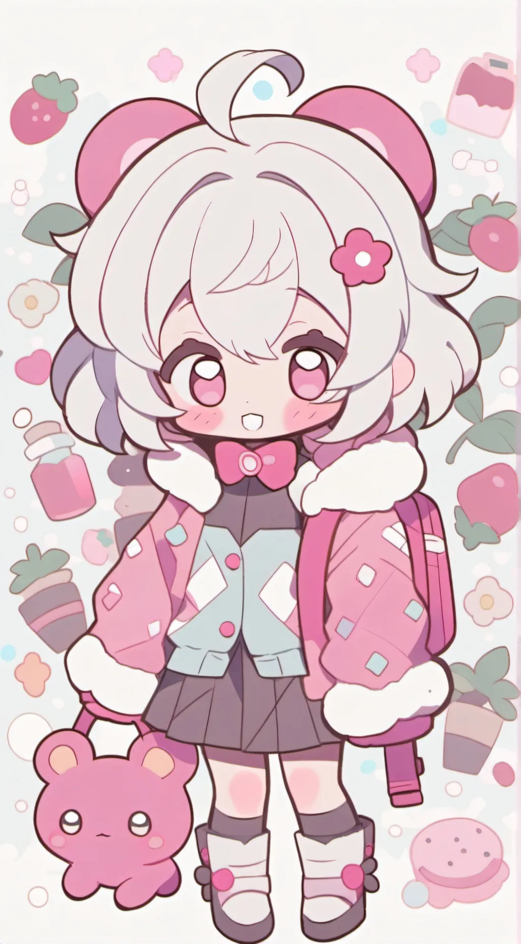 ai character: pinky background