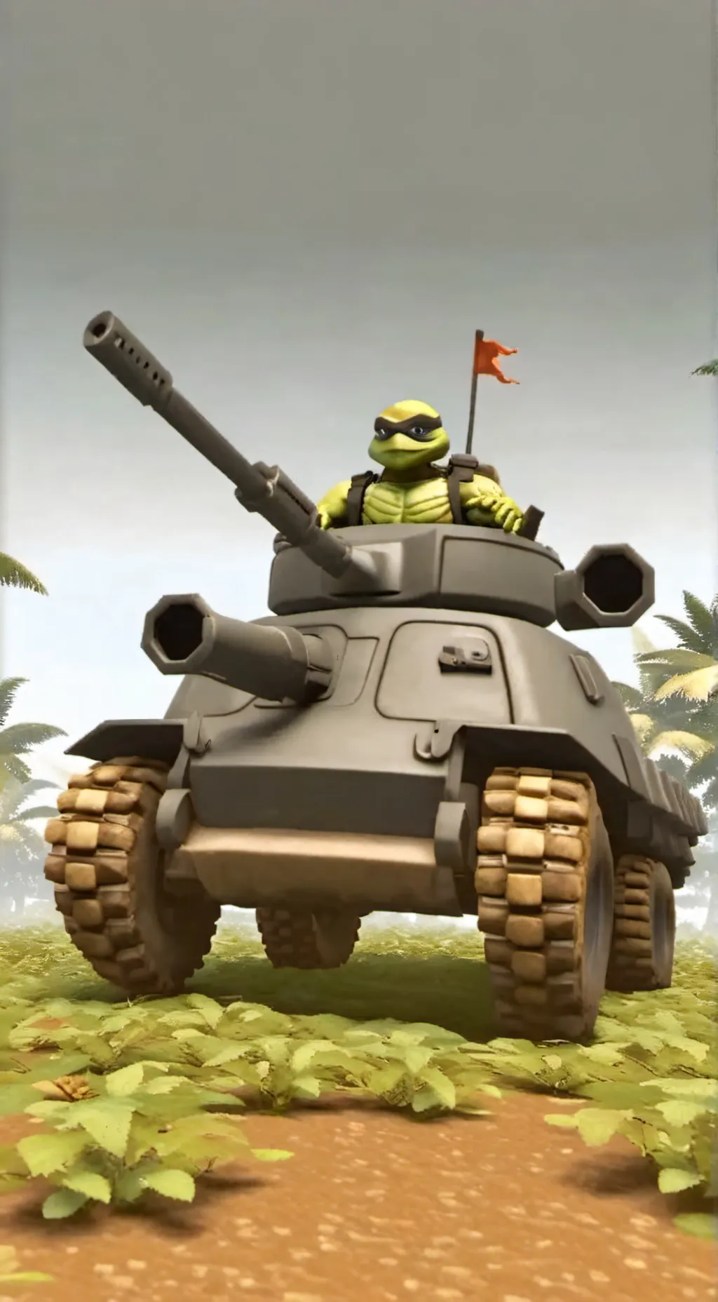 ai character: tortuga blinda  background