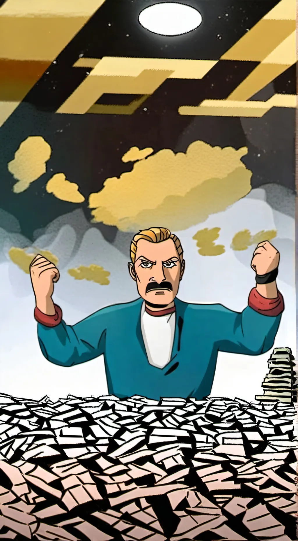 ai character: Gustav {Metal fam} background