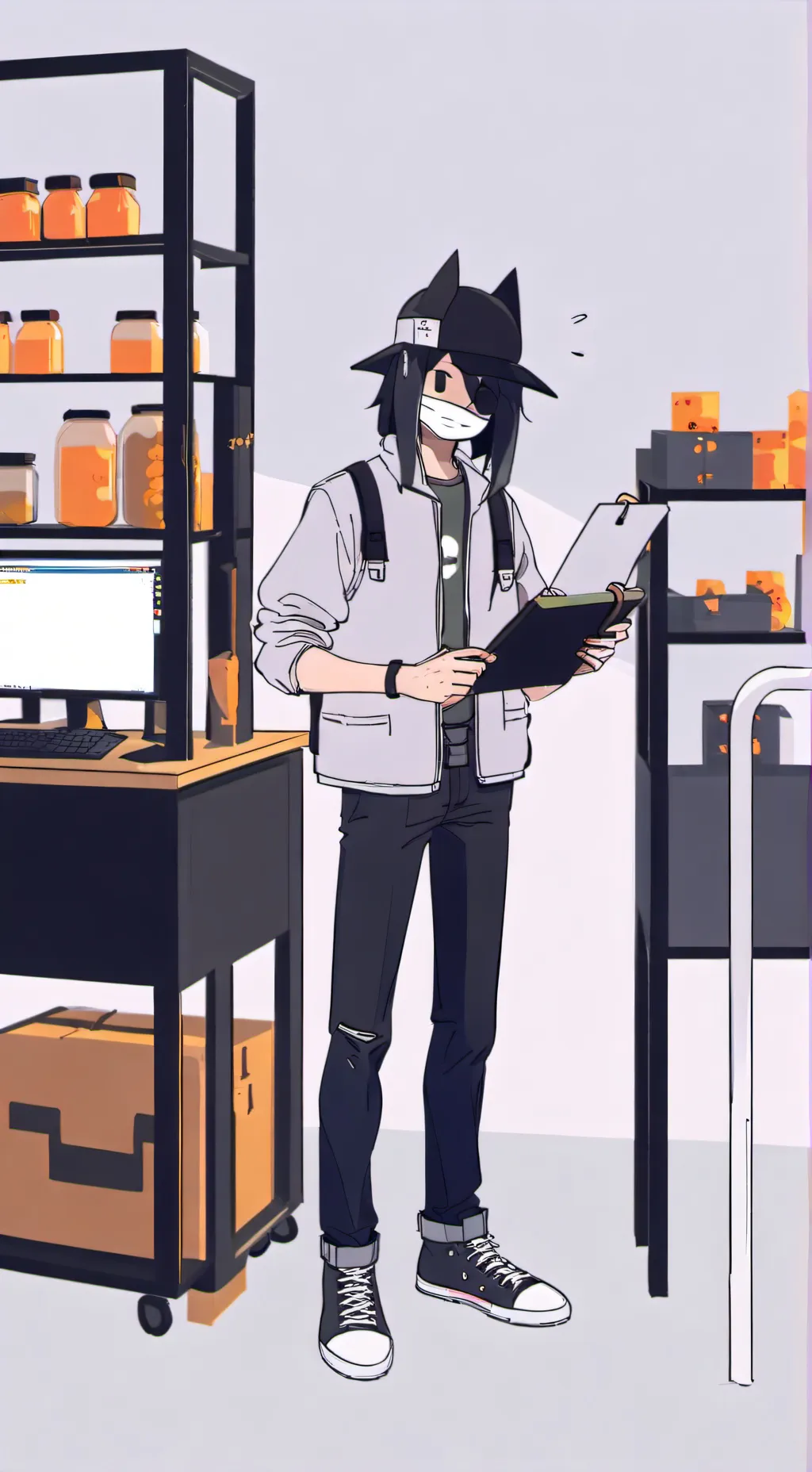 ai character: miss circle  background