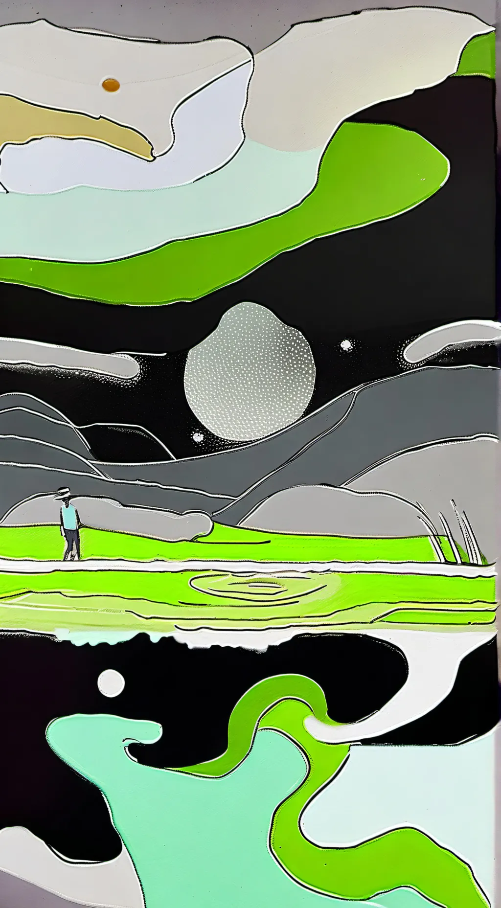 ai character: inflated vee background