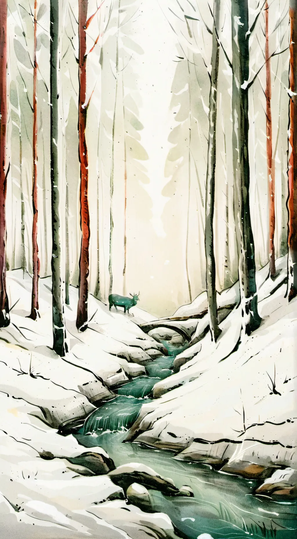 ai character: SNOWY DAY IN DW background