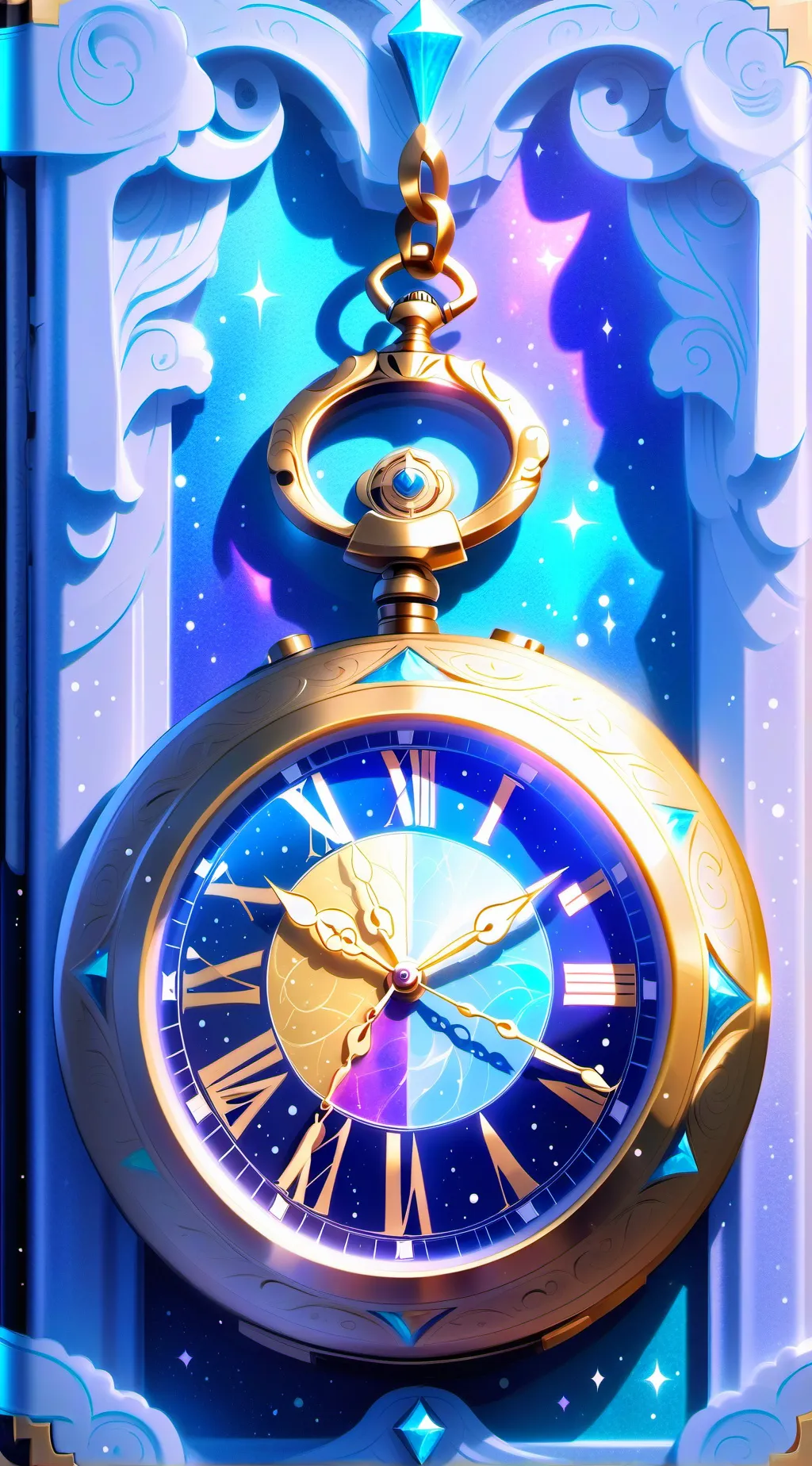 ai character: l'orologio magico background