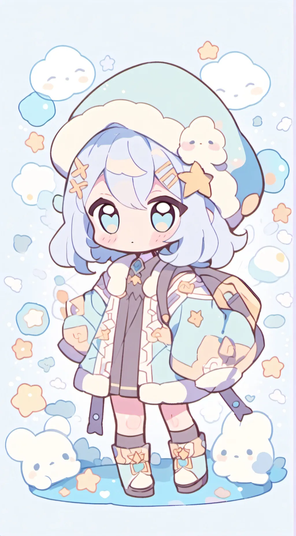 ai character: baby honey background