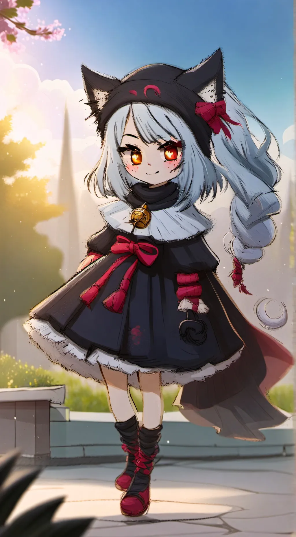 ai character: kuromi_devilcat  background