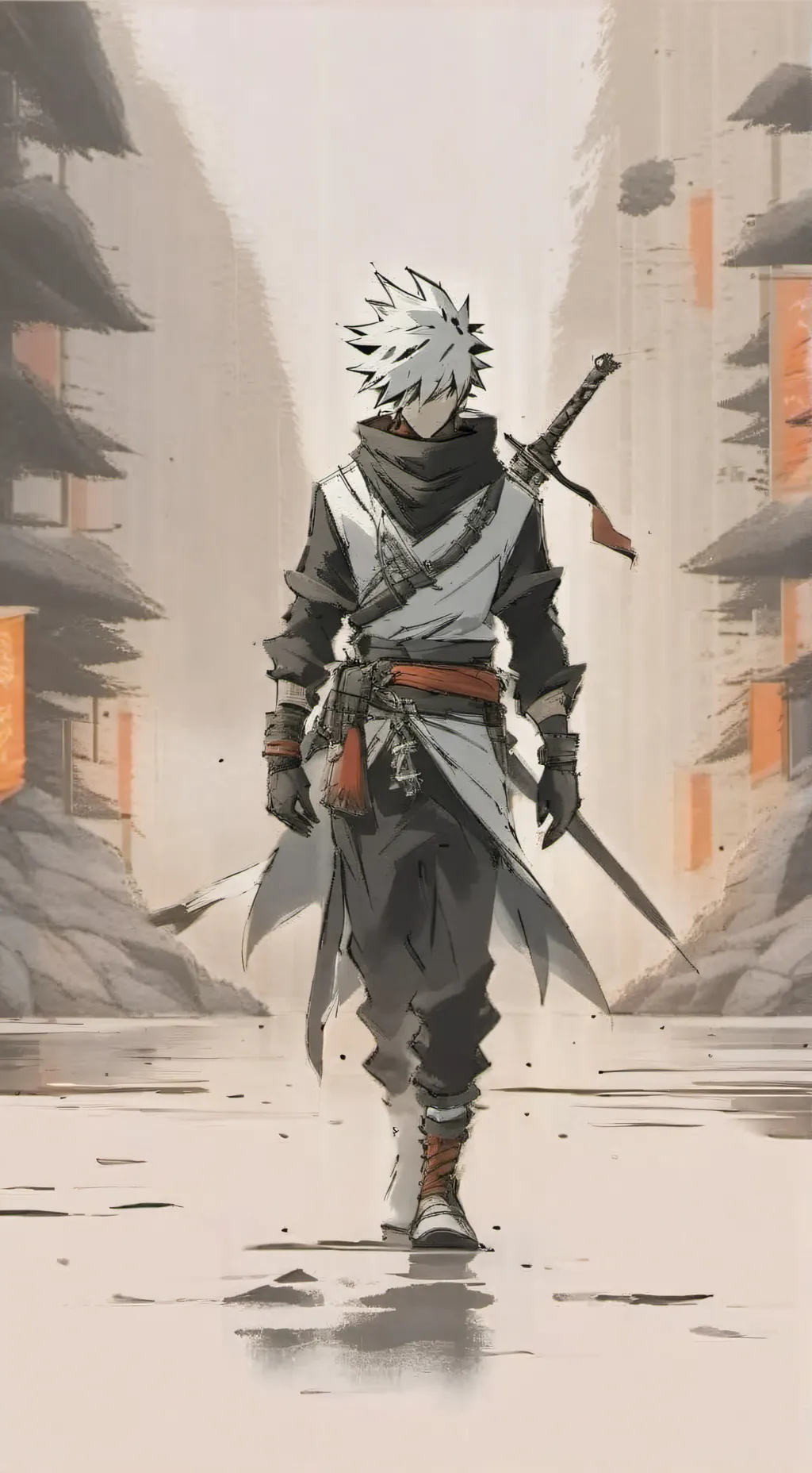 ai character: Katsuki bakugo  background