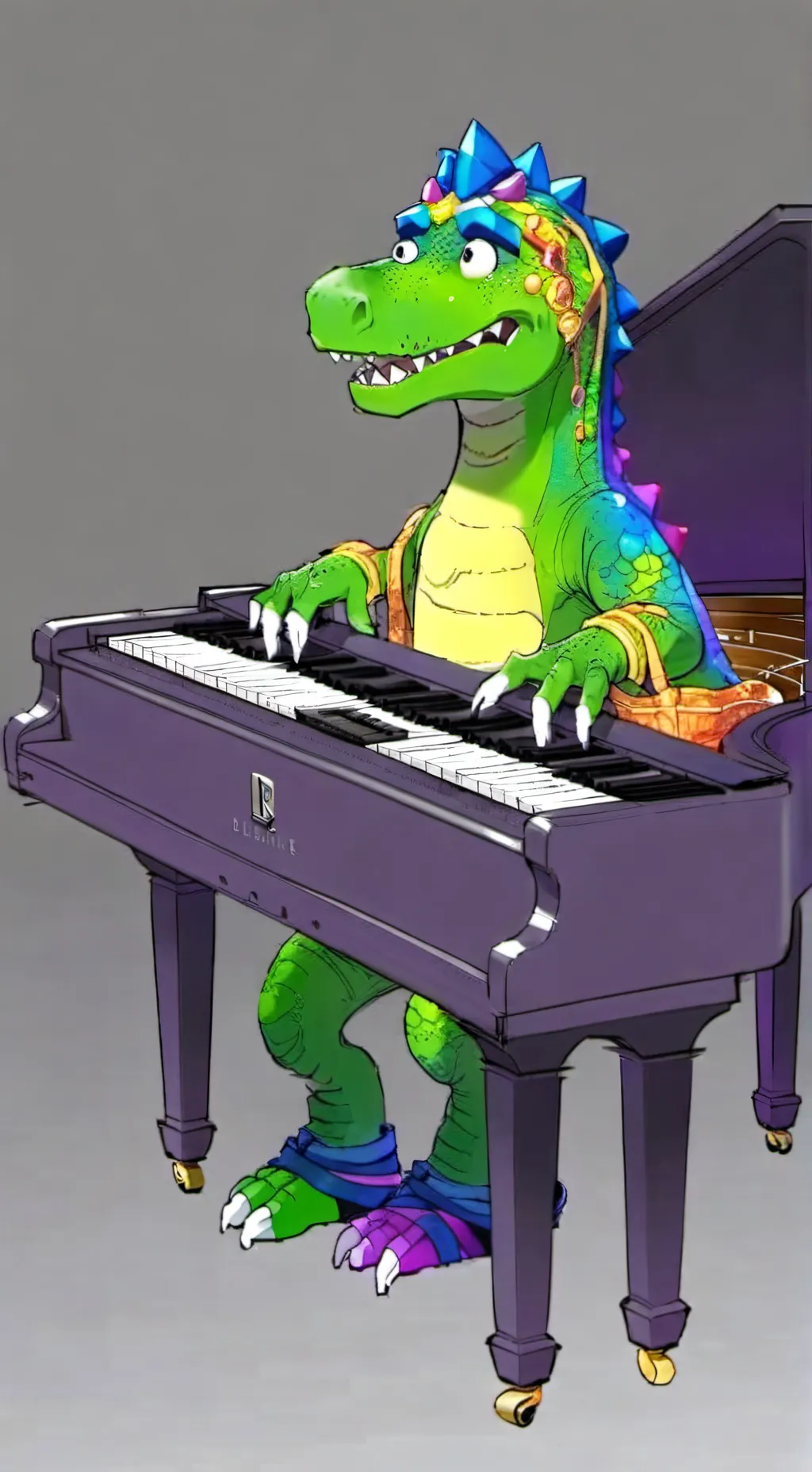 ai character: pianosarius background