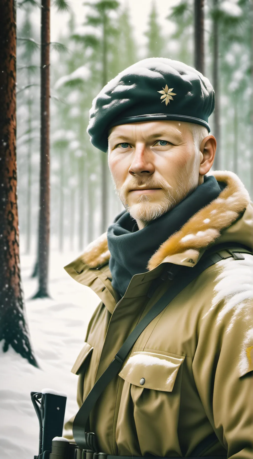 ai character: Simo häyhä  background