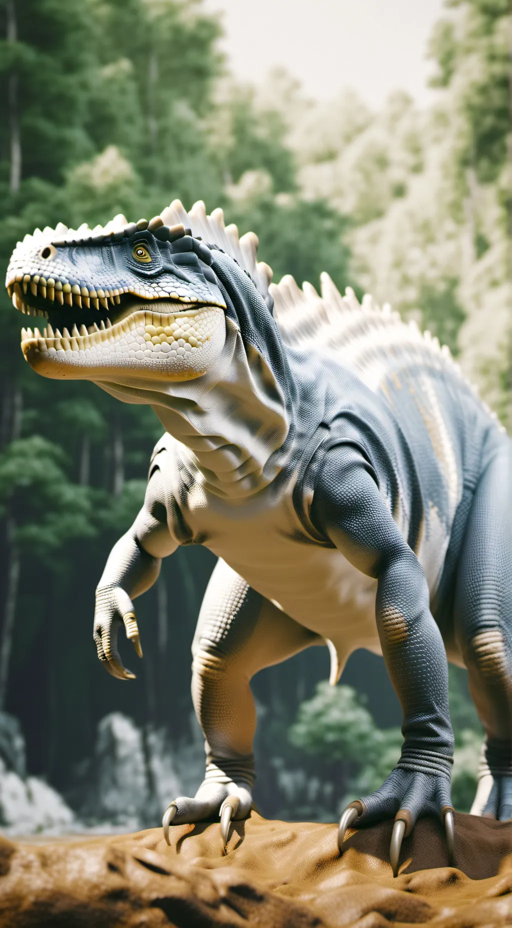 ai character: t-rex bebé  background