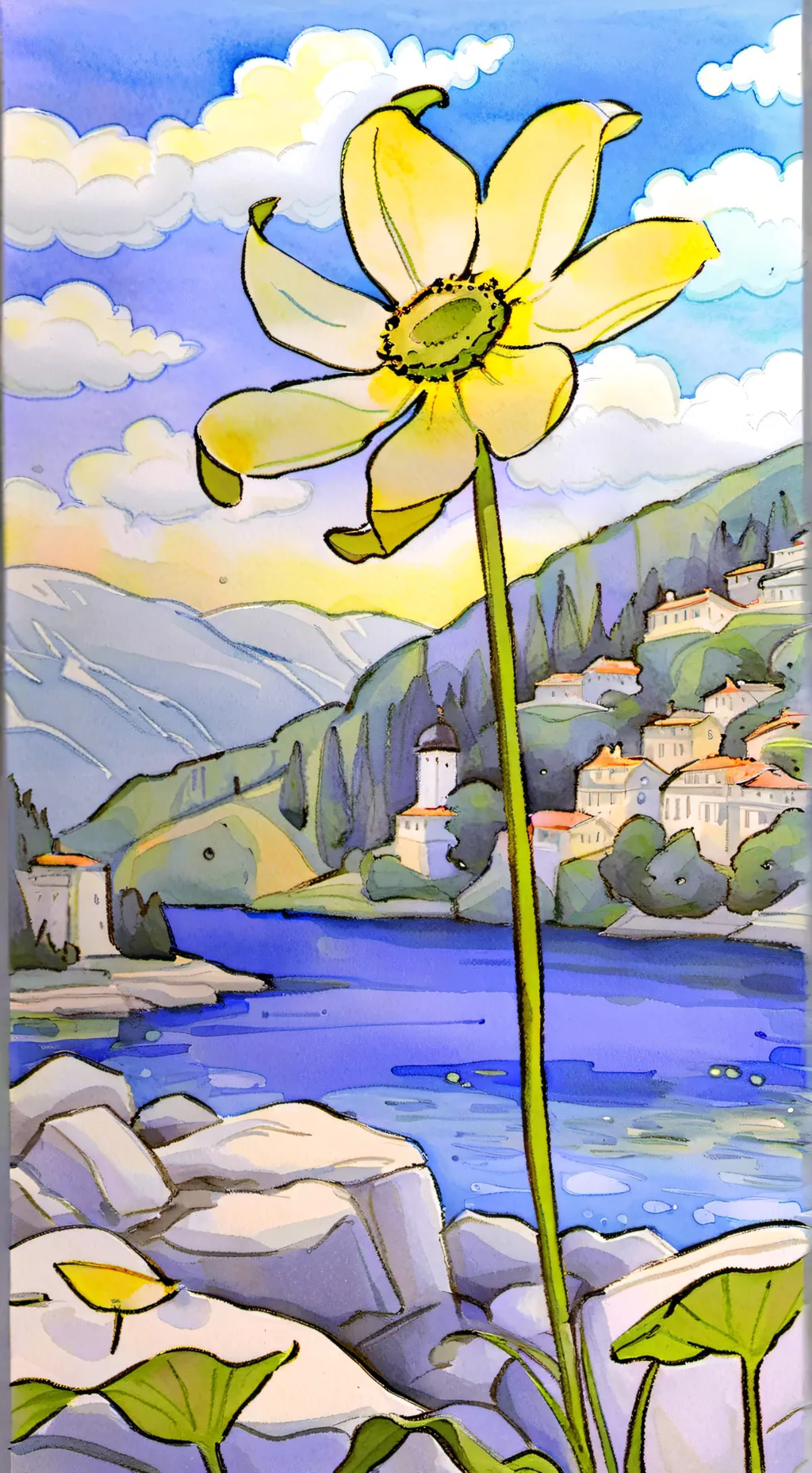 ai character: Flowey The Flower background