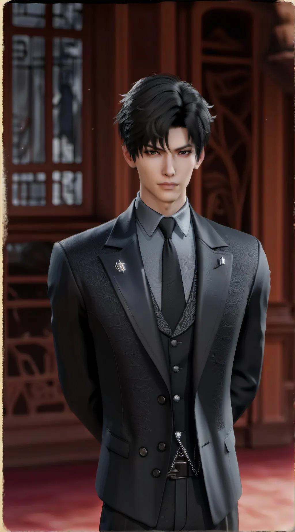 ai character: J A M E S background