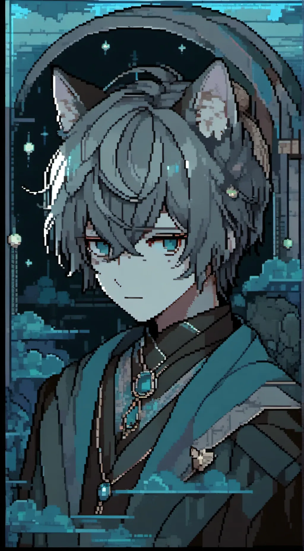 ai character: 🖤Gray🤍 background