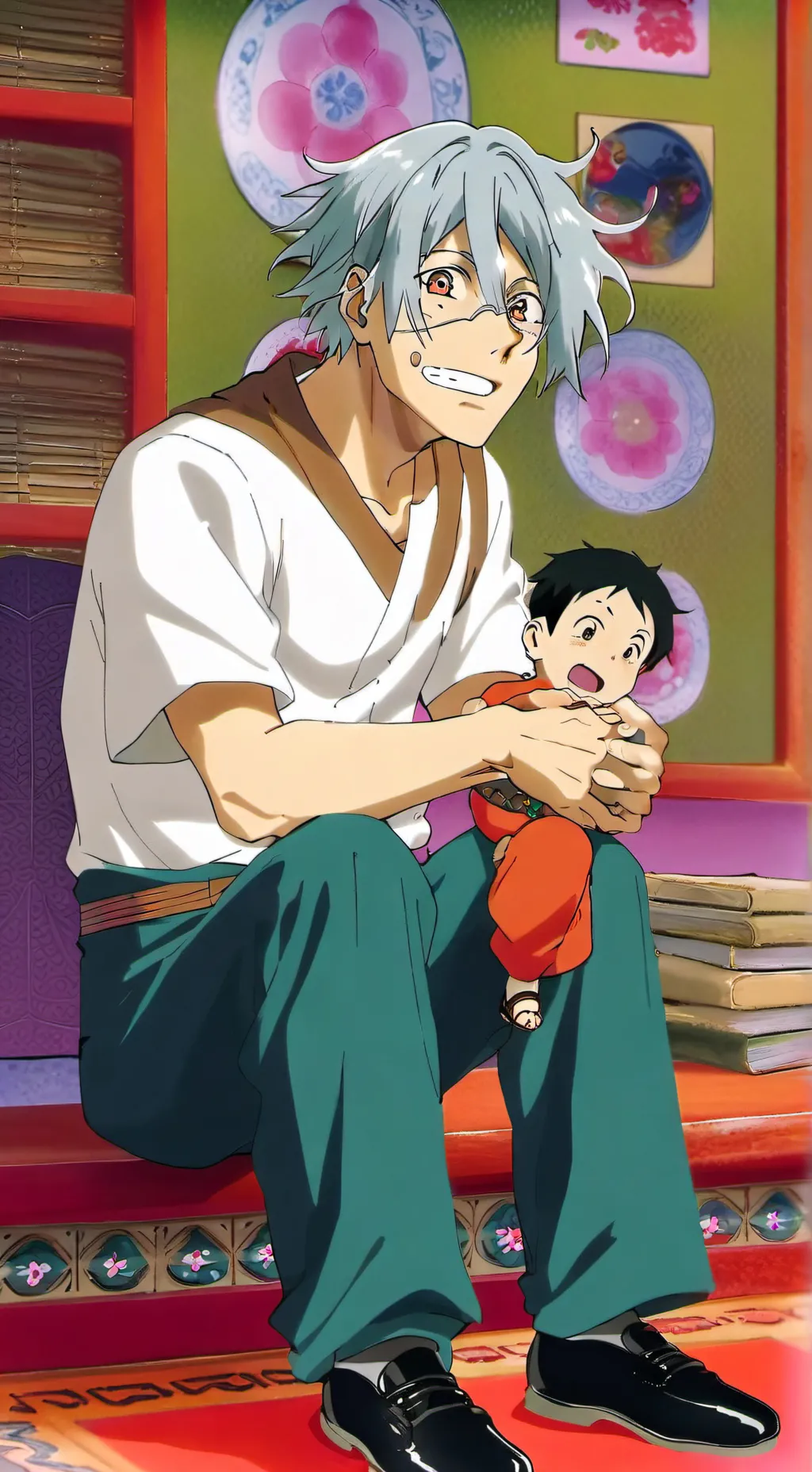 ai character: Hij@ de gojo background