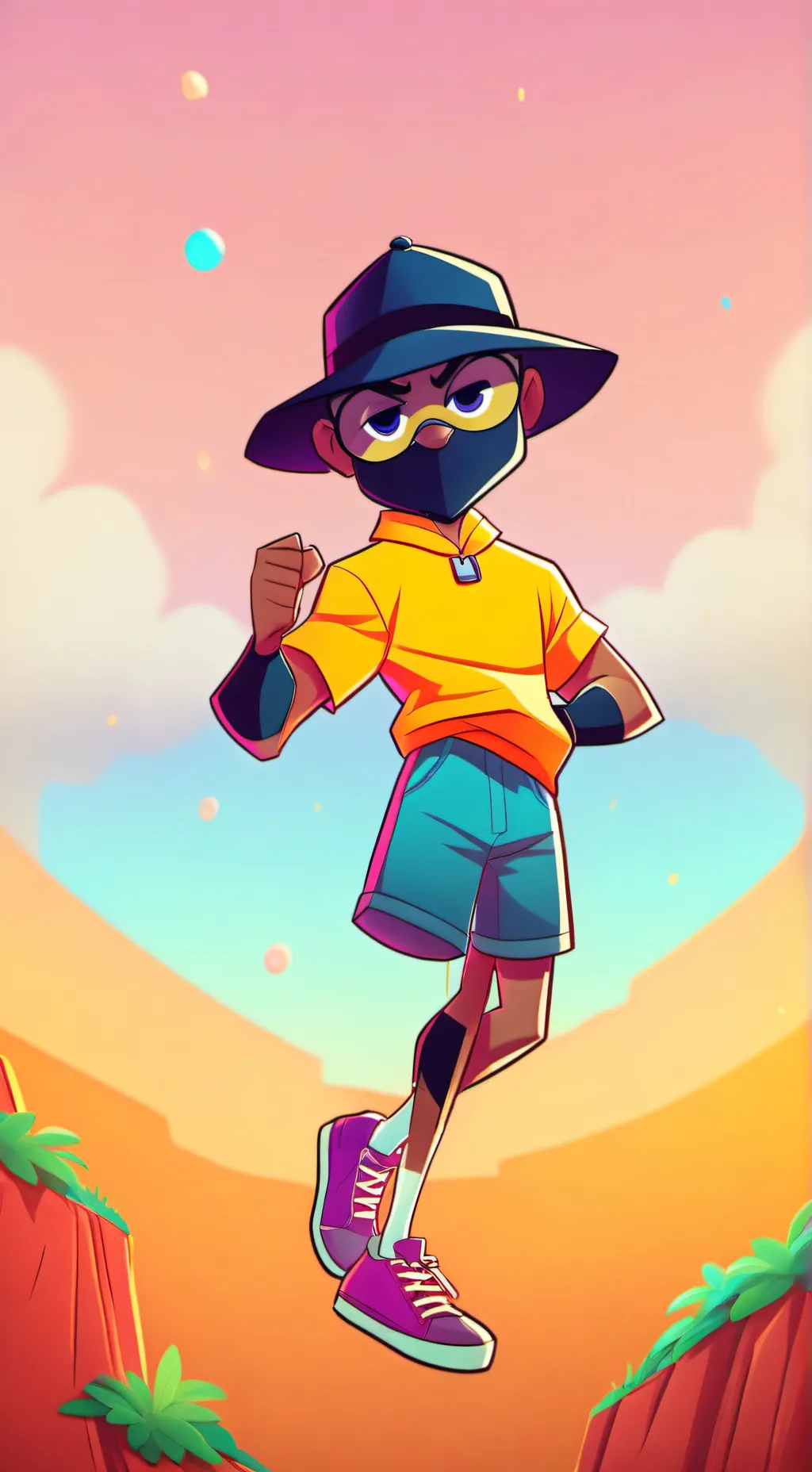 ai character: black y jevin background