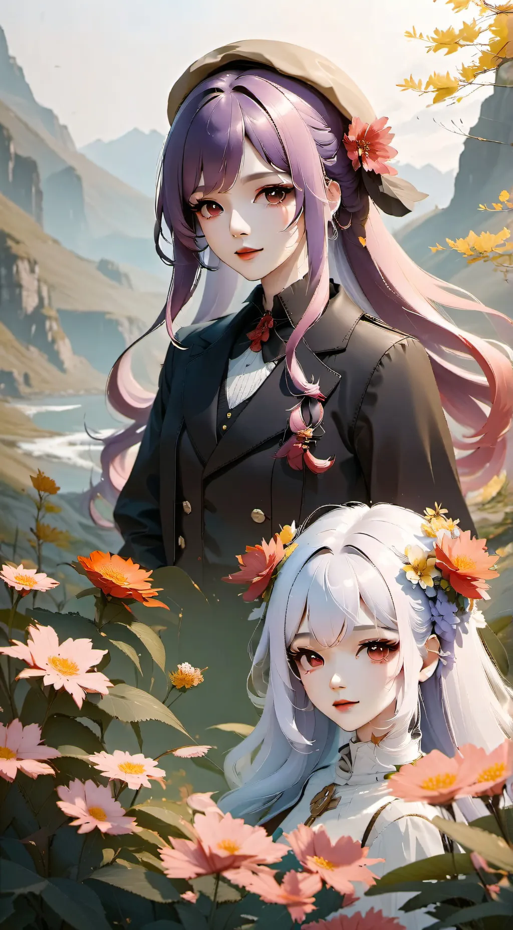 ai character: Iris & Lily background