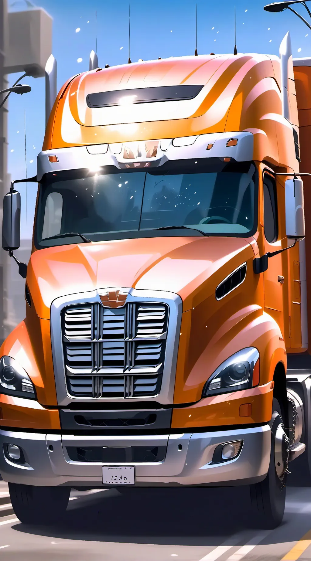 ai character: kenworth t800  background