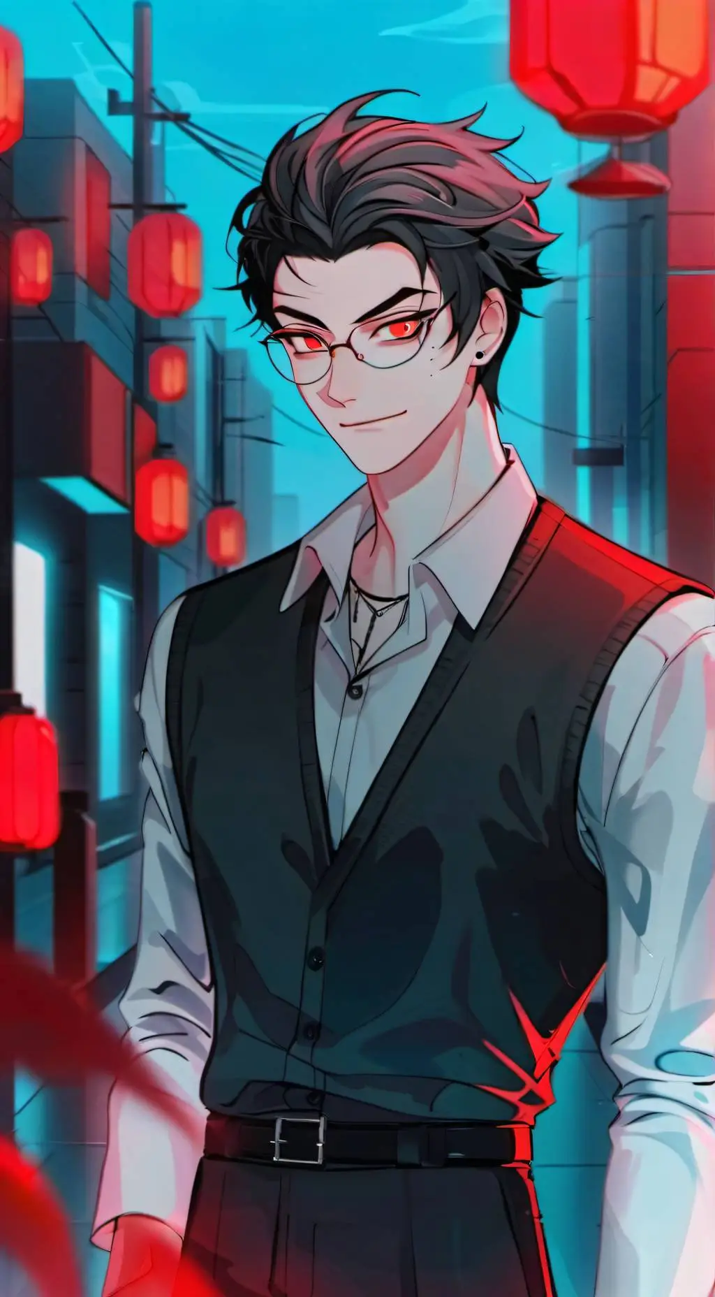 ai character: ~Vox x Alastor~ background