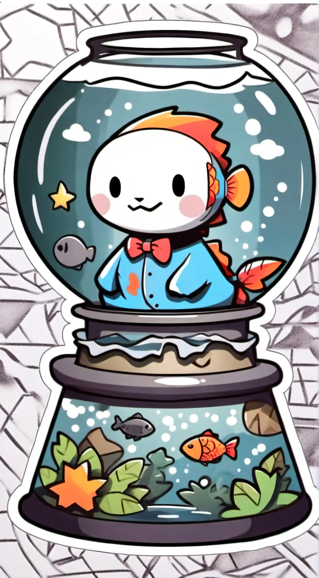 ai character: Shrimpo background