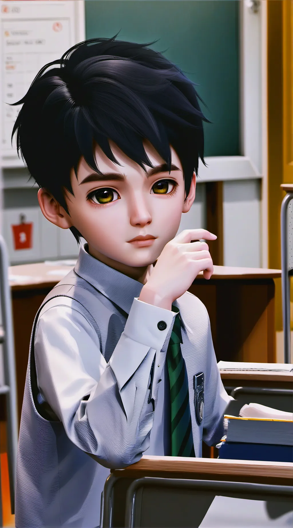 ai character: Adrian  background