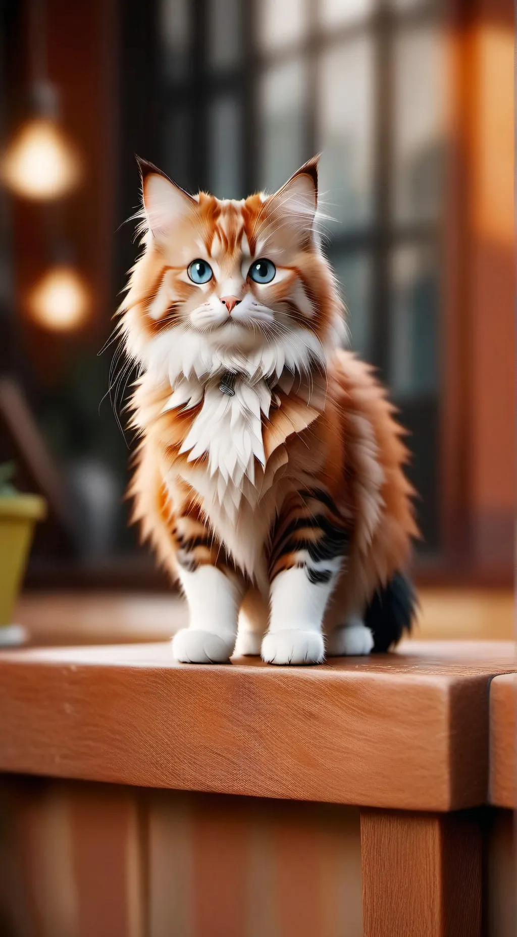 ai character: ANNOYING FAKE CAT background