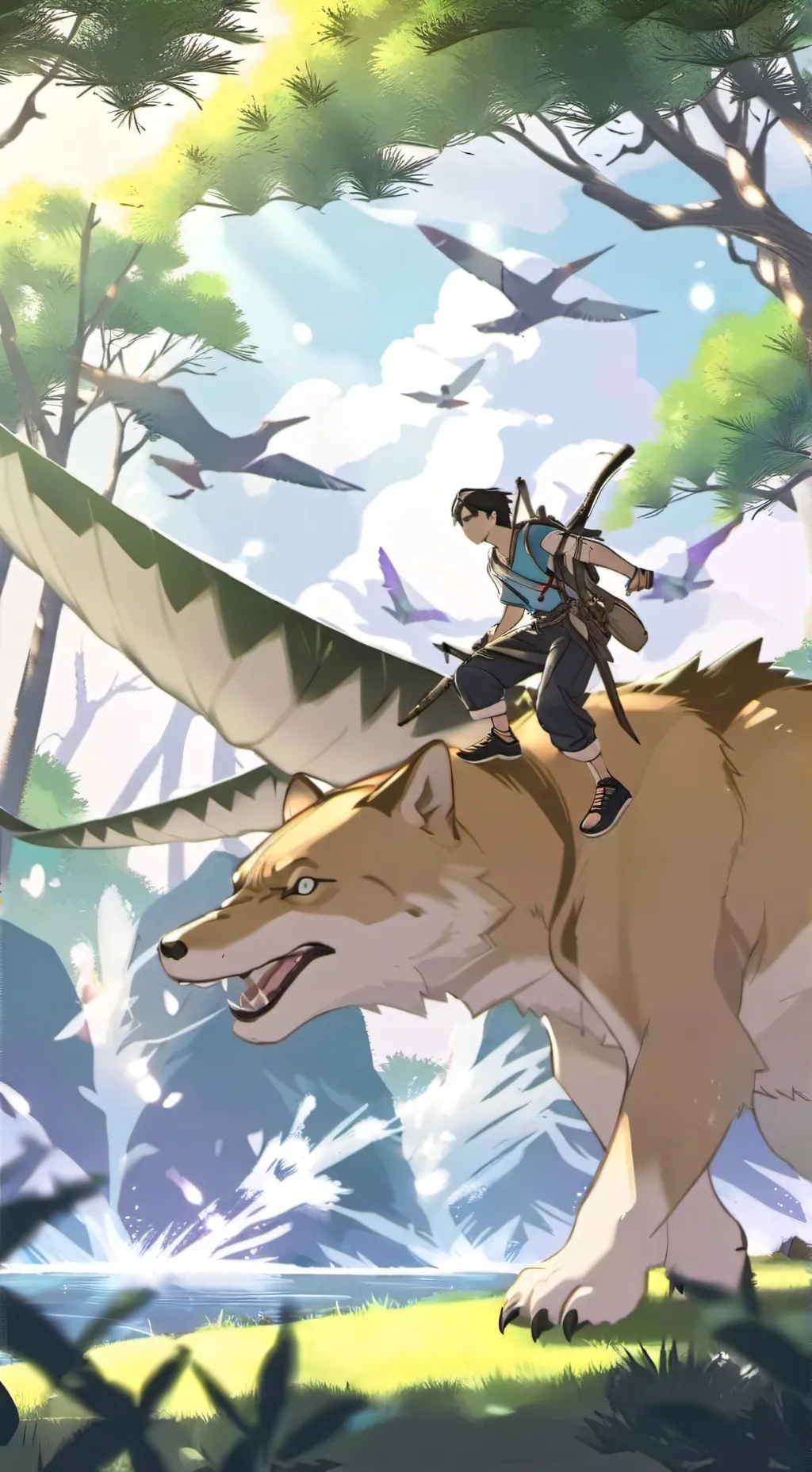 ai character: Dinosaurs:accurate background