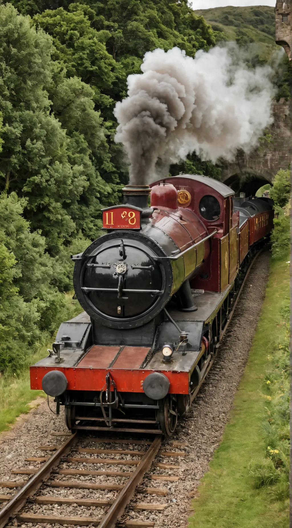 ai character: Train Hogwarts background