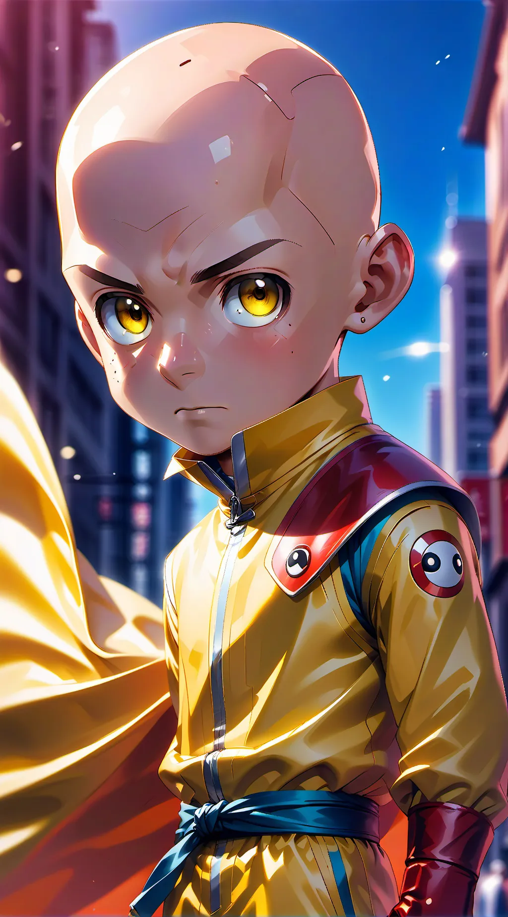 ai character: Saitama background