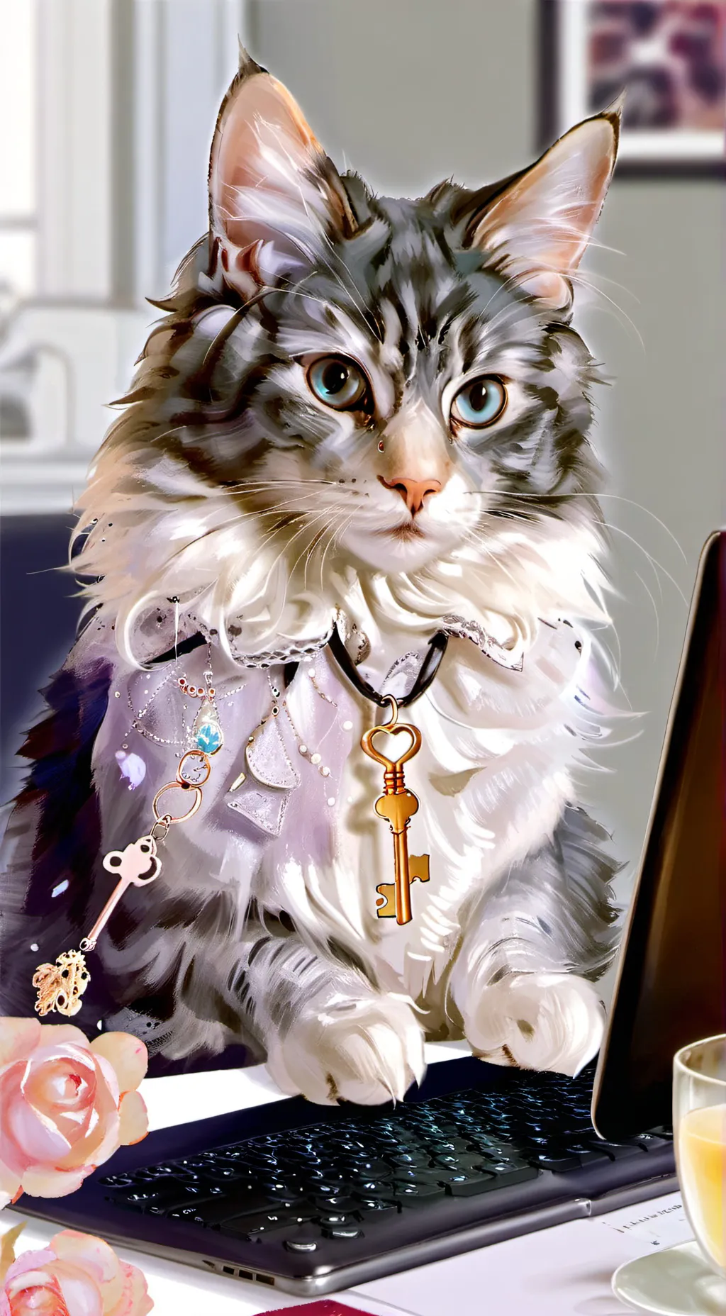 ai character: wine xd background