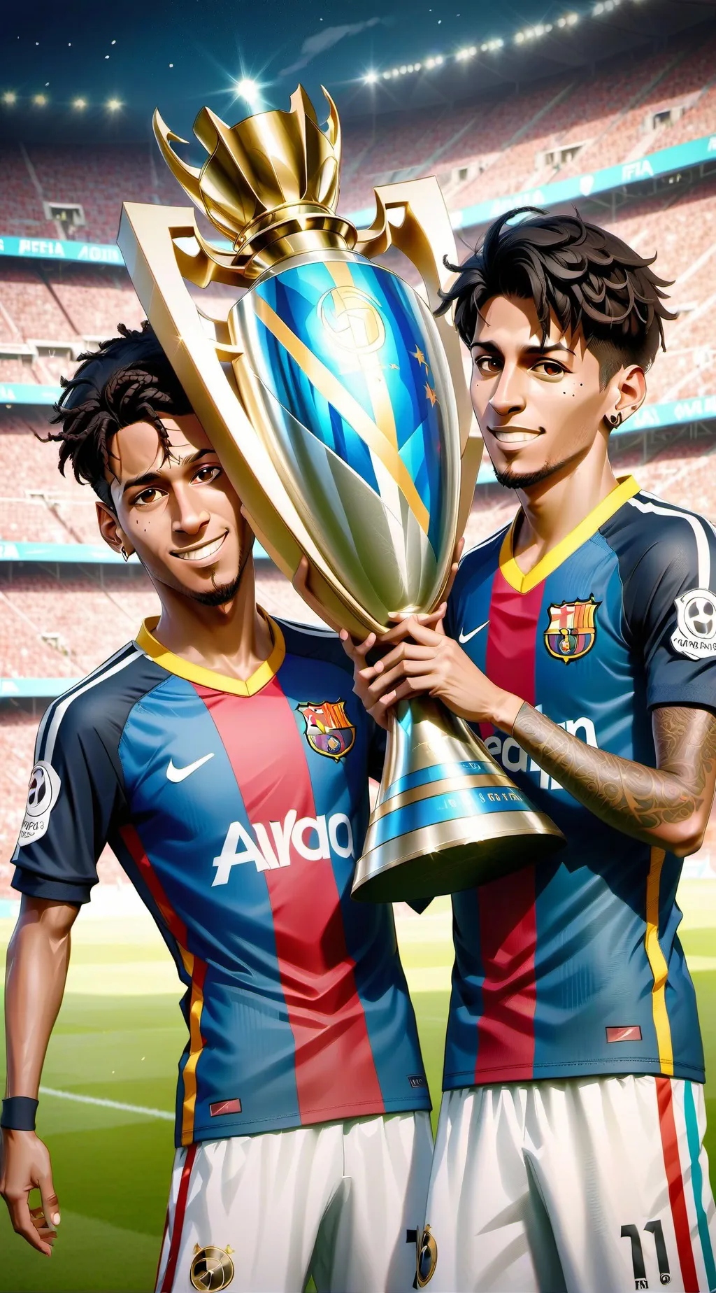 ai character: FC Barcelona background