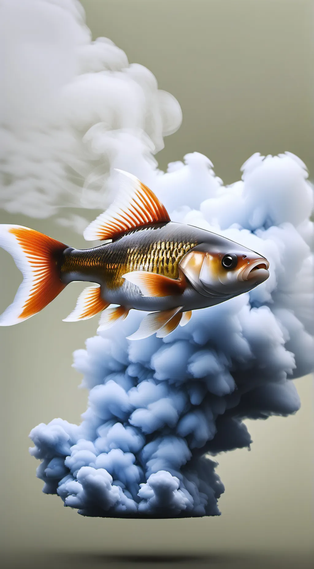 ai character: The smoke fish background