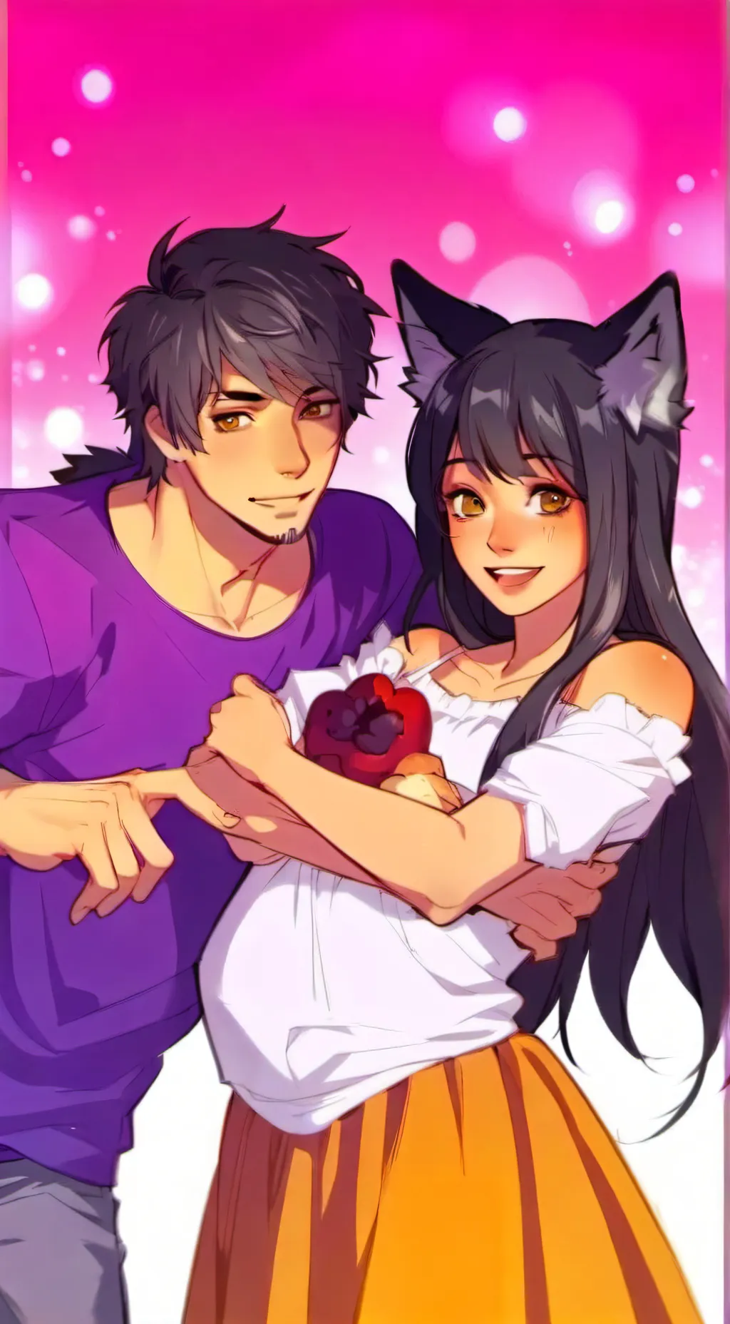 ai character: Aphmau x Aaron background